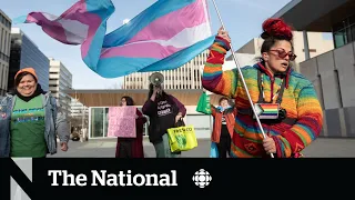 Hundreds protest Alberta’s new gender-identity policies