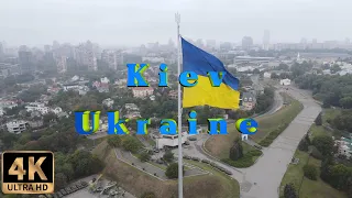 Kiev is the capital of Ukraine - Music Relaxing - Aerial view - 4K  Video