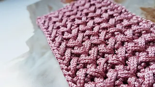 Как связать крючком оригинальный плетёный узор❤ crochet pattern.