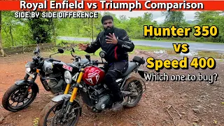 Triumph Speed 400 vs Royal Enfield Hunter 350 - Detailed Comparison video