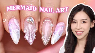 I tried mermaid nail art