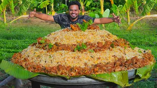 Multi Layered Mutton Biryani Recipe Cooking  | World Famous Hyderabad Goat Biryani Cooking