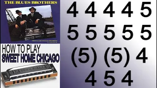 THIS IS A GREAT BLUES, SWEET HOME CHICAGO HARMONICA ( C DIATONIC ), ARMÓNICA C, BLUES HARP C, GAITA