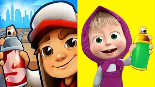 Subway Surfers vs Masha and Bear Run Android Gameplay