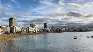 Gran Canaria | Las Palmas | Las Canteras Beach | Las Palmas de Gran Canarias | 4K HD