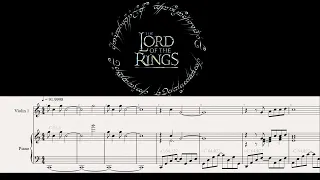 LORD OF THE RINGS OST - Into the West Violin and Piano Easy Sheet Music Notes Tutorial + PDF