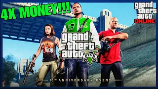 4X GTA Online MONEY BONUS (Grand Theft Auto V 10 Year Anniversary Week)