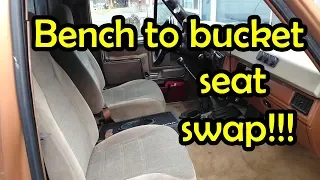 Bench To Bucket | Seat Swap | Bullnose Ford F150 Project Truck | Is it Going to Work?