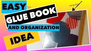 *Easy* GLUE BOOK & ORGANIZATION storage Idea/Turn a #DOLLARTREE clear PHOTO ALBUM into a #gluebook!✂