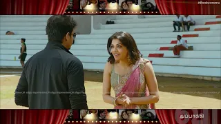 Vijay meets kajal aggarwal love scene - Thuppakki | Dhool Scene Ma