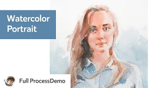 Loose watercolor portrait demo - Anna