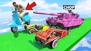 GTA 5 CHOP USES TANK TO DEFEAT FACE TO FACE CHALLENGE