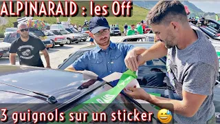 Alpinaraid , les off : la pose des stickers