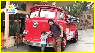 Disney Amusement Rides for Kids and Ryan plays with toy cars!