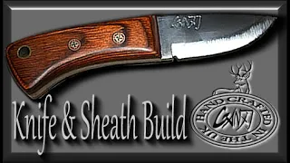 HOW TO MAKE A SMALL DROP POINT HUNTING KNIFE & SHEATH