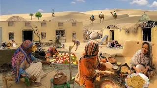 Desert Women Morning Routine Pakistan | Village Life Pakistan | Traditional Desert Village Food