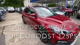 2019 19 FORD FOCUS 1.0 ECOBOOST 125PS ACTIVE X 5 DOOR HATCHBACK IN RUBY RED WITH PANORAMIC ROOF