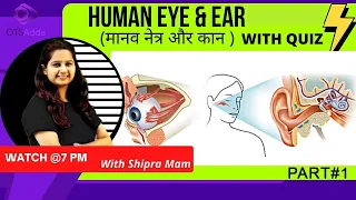 मानव आँख और कान का पुरा निचोड़  | Human Eyes and Ear | NTPC CBT-2 | Group D | Shipra Mam | Part - 1