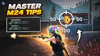 🔥Insane tips and tricks to improve M24 skills | M24 eye shot (GUIDE) BGMI