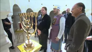 Silvio Santos visita Edir Macedo no Templo de Salomão