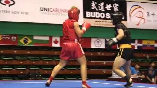 Focus sur Alice Cordonnier, combattante sanda - 12e Championnat du monde de Wushu - Kuala Lumpur