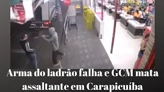 Arma do ladrão falha e GCM mata assaltante em Carapicuíba