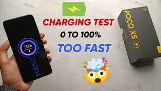 POCO X5 5G Battery🔋 Charging Test With 33W Charger 😯