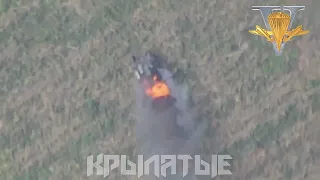 Уничтожение очередной "Стрелы-10" ВСУ дроном-камикадзе "Ланцет".