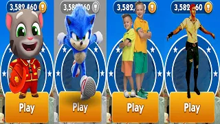 Talking Tom Hero Dash vs Sonic Dash vs Vlad & Niki Run vs Temple Run 2 Gameplay Walkthrough