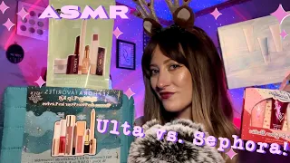ASMR | Christmas Makeup Gift Set Haul! 🎄💖 Comparing Sephora & Ulta Lip Kits!