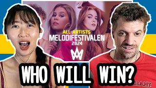 Who will represent SWEDEN? Reaction to MELODIFESTIVALEN 2024 All Artists!