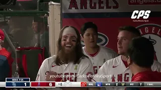 Mike Trout and Shohei Ohtani hit back to back home runs to add to the scoreboard!!