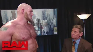 Lars Sullivan persuades Mr. McMahon to change the “Wild Card Rule”