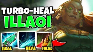 ONE Q HEALS FOR HOW MUCH?! SUPER HEALING ILLAOI BUILD IS UNKILLABLE - League of Legends