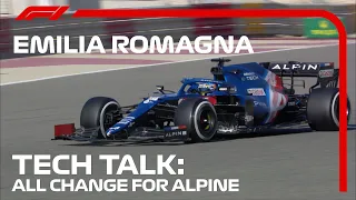 A Closer Look At Alpine's Advancements | F1 TV Tech Talk | 2021 Emilia Romagna Grand Prix