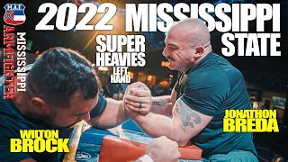 2022 Mississippi State Armwrestling | SUPER HEAVIES Left Hand - BREDA Leaves a Path of Destruction!