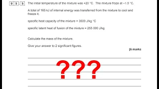 The hardest GCSE Physics question I've ever seen - paper 1