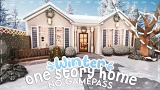 No Gamepass One Story Winter Home I Bloxburg Speedbuild and Tour - iTapixca Builds