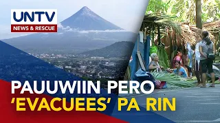 Mayon evacuees na hindi sakop ng 6-km PDZ, pinauuwi; patuloy na ayuda, tiniyak ng Albay LGU