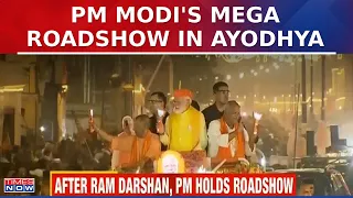 PM Modi & Yogi Adityanath Hold Mega Roadshow In Ayodhya, Thousands Gather To Take A Glimpse