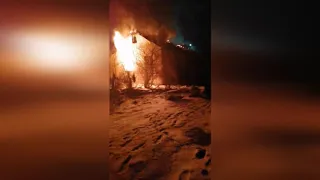 Пожар дома г п  Лиозно