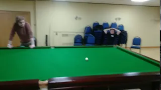 Ronnie O'Sullivan follow through shot.