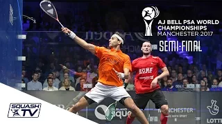 Squash: Mo. ElShorbagy v Gaultier - AJ Bell PSA World Champs 2017 Semi-Final Highlights