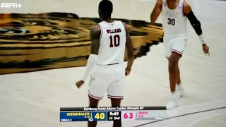 Troy's Zay Williams back-back dunks vs. Merrimack