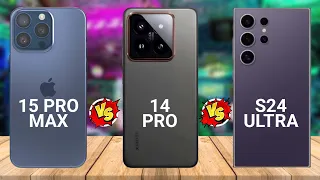 iPhone 15 pro max vs xiaomi 14 pro vs samsung galaxy s24 ultra - Xiaomi 14 Pro is the best🔥