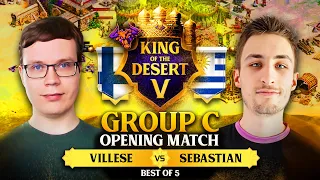 VILLESE vs SEBASTIAN King of the Desert V Opening Match Group C #ageofempires2