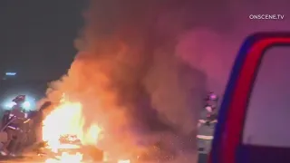 2 killed in raging inferno on 405 Freeway