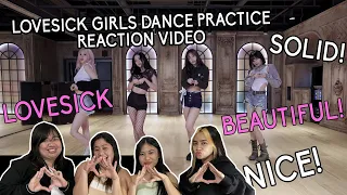 Lovesick Girls Dance Practice Reaction Video | Pinkpunk TV