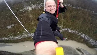 Прыжок с 207 метров Банджи в СкайПарк Сочи. 207 metres Bungy Jump in SkyPark Sochi.