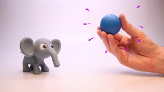 Baby Elephant Stop motion cartoon -  Babyclay